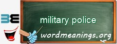 WordMeaning blackboard for military police